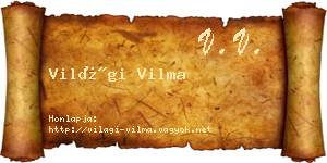 Világi Vilma névjegykártya